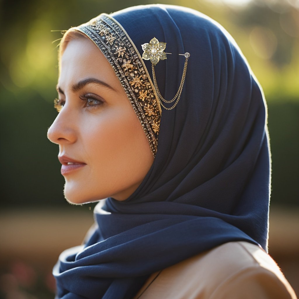 Classic Stylish Scarf Accessory Elegant Muslimah Fashion Brooch