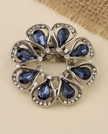 Women Multi-Functional Blue Scarf Clip Elegant Hijab Buckle Accessory
