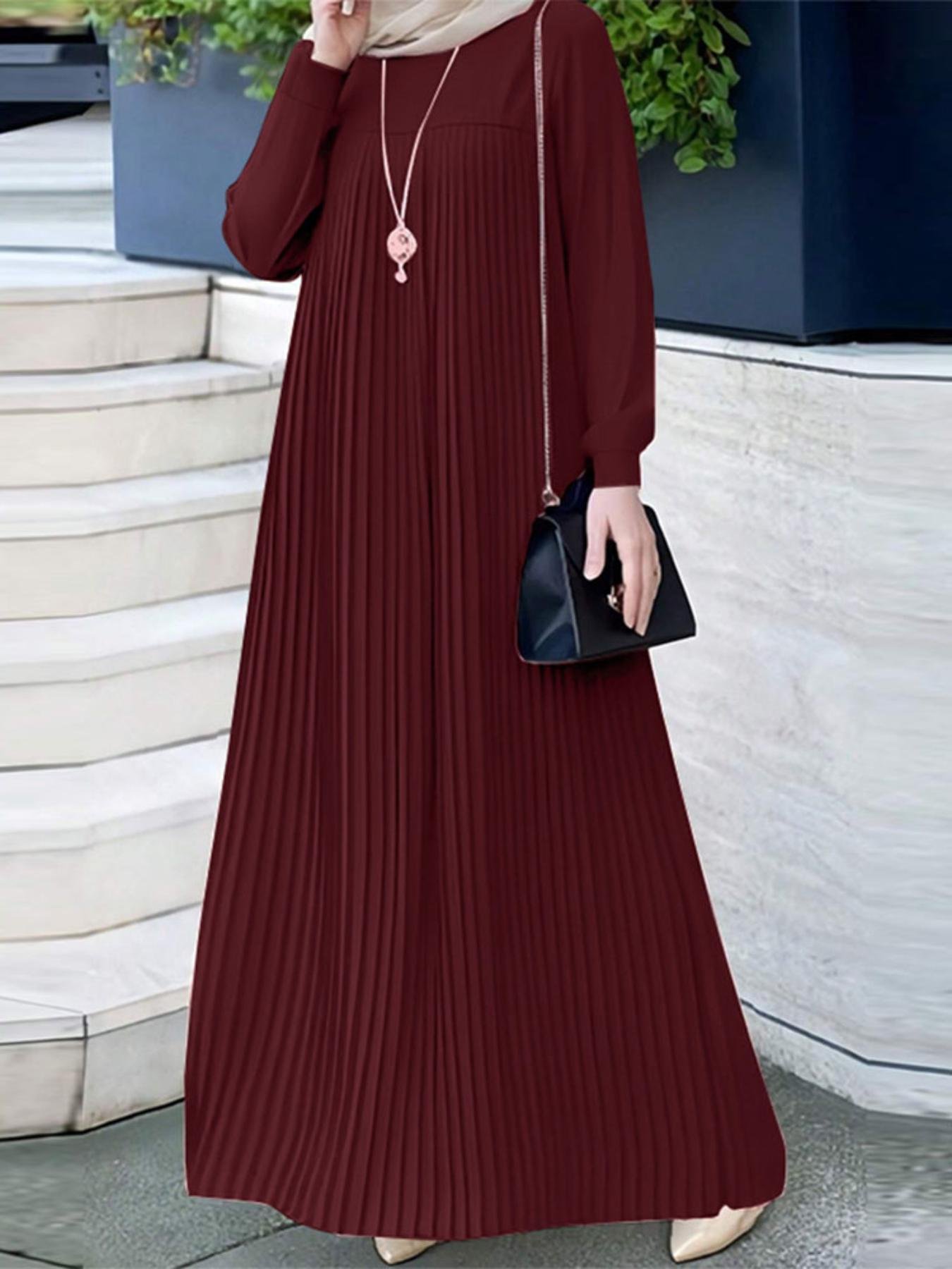 Plus Size Women Long Dress Lightweight Loose Fit Modest Fashion Outfit