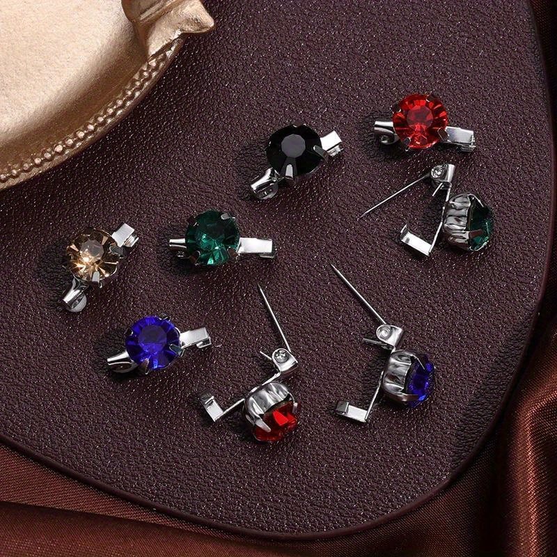Geometric Rhinestone Mini Brooch Buckle Anti-Exposure Clothing Pin Random Color