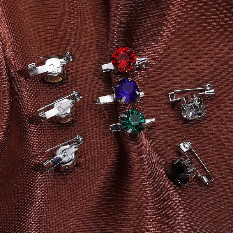 Geometric Rhinestone Mini Brooch Buckle Anti-Exposure Clothing Pin Random Color