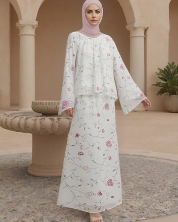 Elegant Floral Print Skirt Set for Women Autumn Winter Fashion Outfit