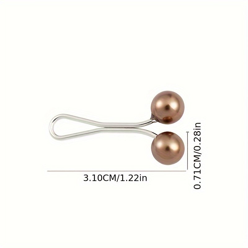 12PCS Pearl Headscarf Brooch Pin Anti-Slip Shawl & Scarf Clips for Women