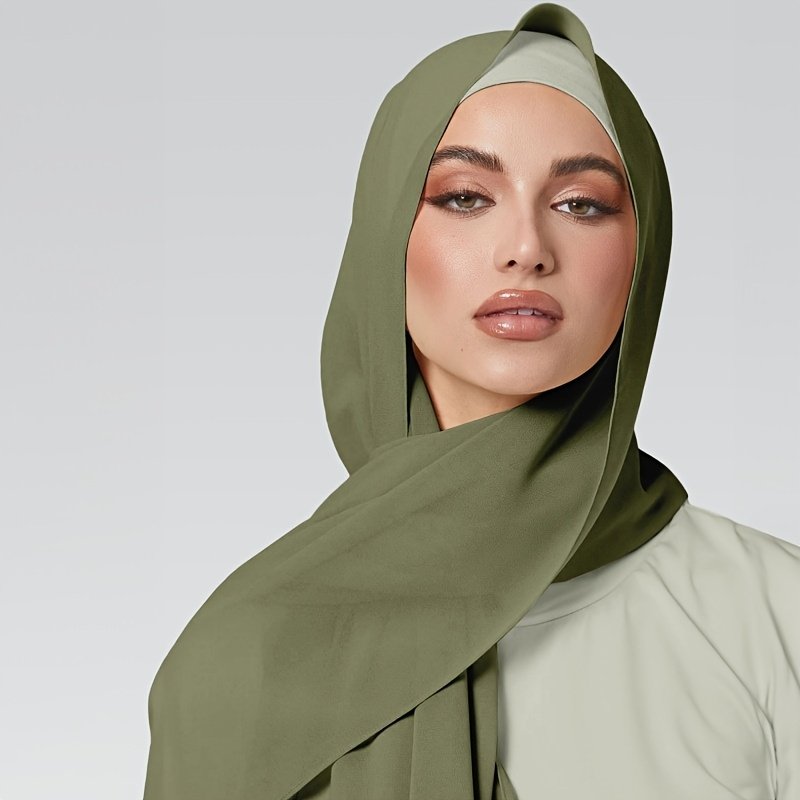 Elegant Ramadan Hijab Headscarf Hat Breathable Elastic Muslim Headwear for Women