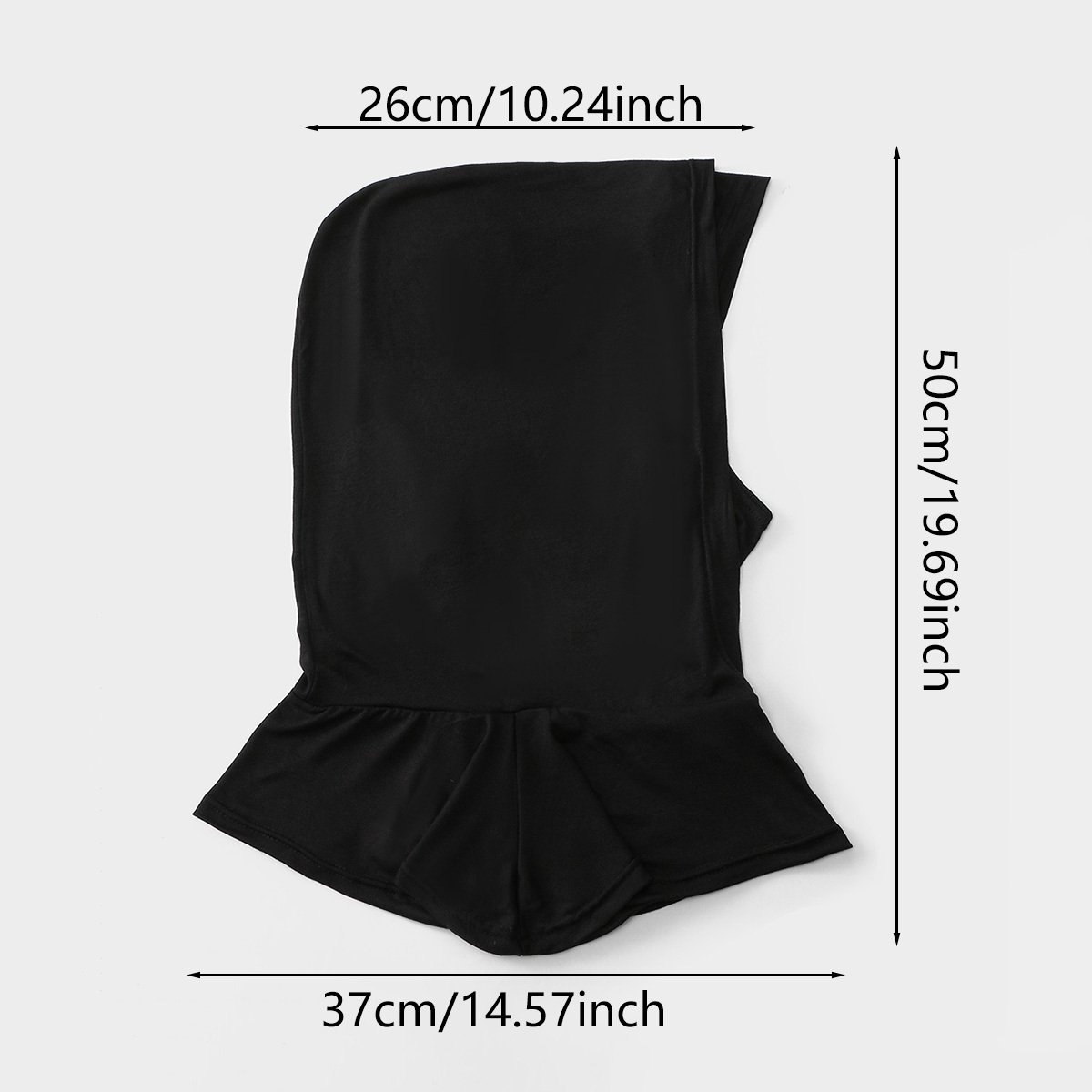 Elegant Double-Layer Hooded Headscarf Comfortable Ramadan & Eid Muslimah Hijab