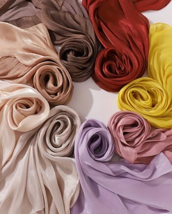Elegant Pleated Chiffon Hijab Lightweight Muslimah Headscarf for Women