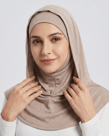 Elegant Double-Layer Hooded Headscarf Comfortable Ramadan & Eid Muslimah Hijab