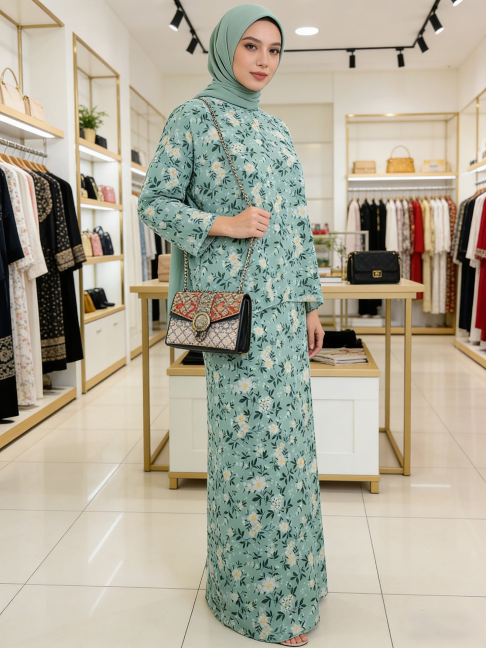 Affordable Muslimah Women Two-Piece Clothing Set Casual Elegant Outfit