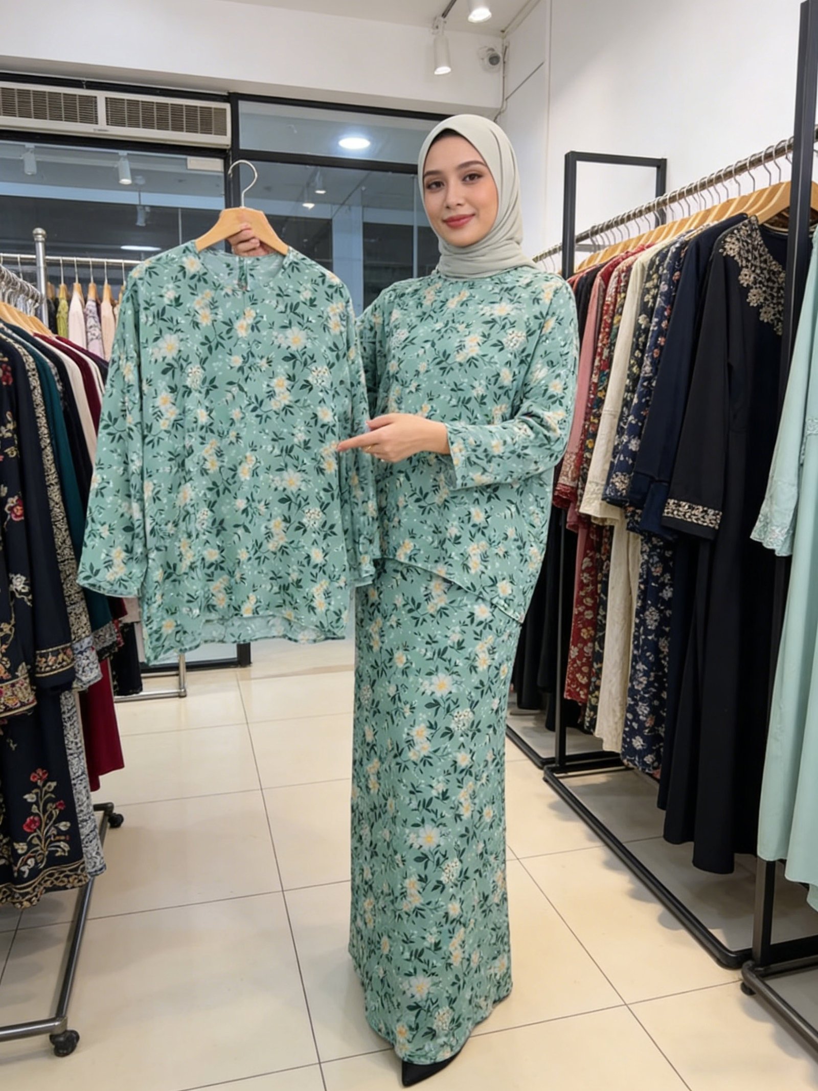 Affordable Muslimah Women Two-Piece Clothing Set Casual Elegant Outfit
