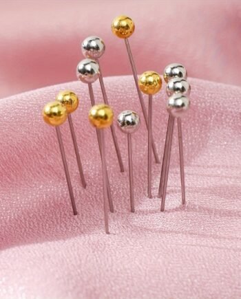 Golden & Silver Long Hijab Pins Middle Eastern Ramadan Scarf Fixation Needles