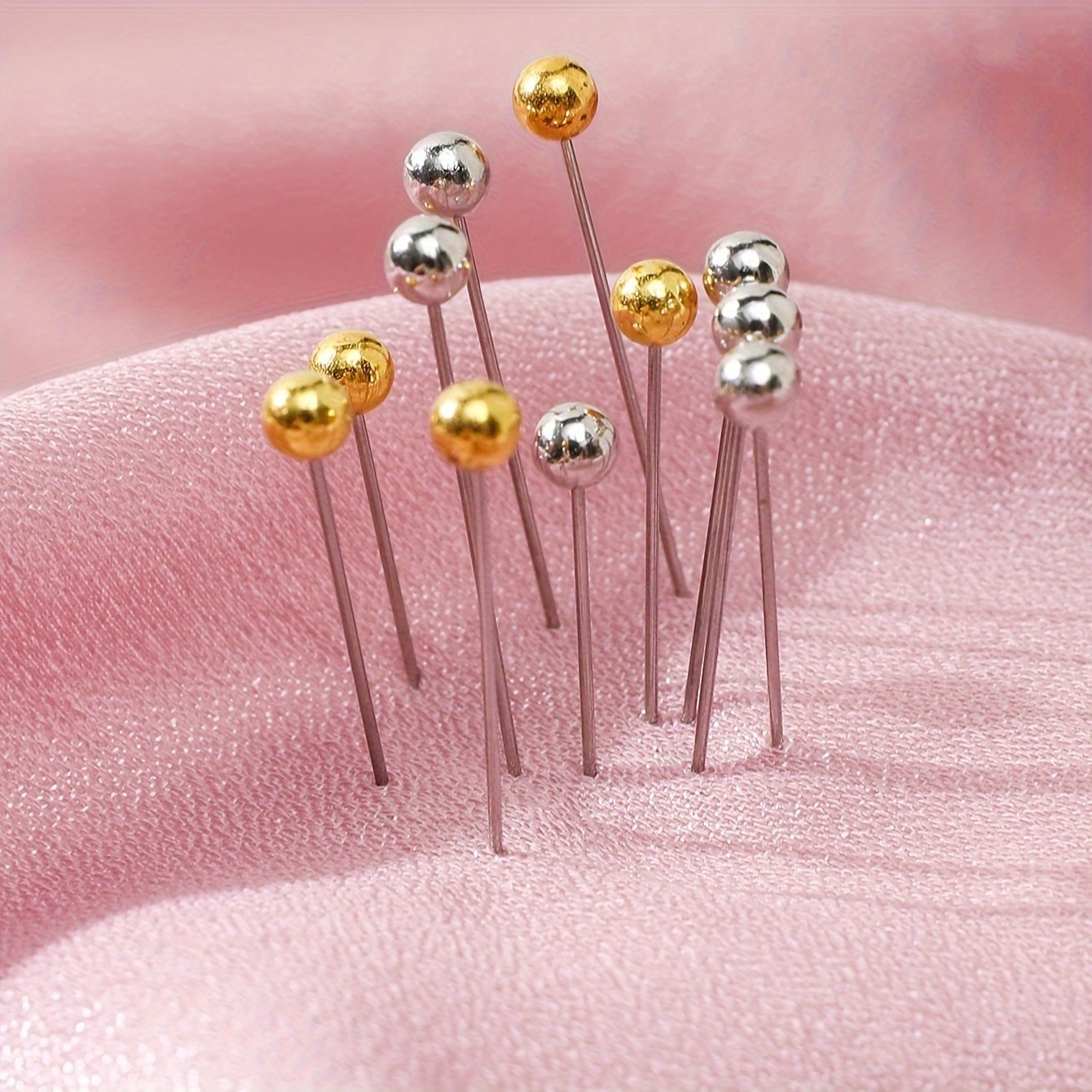 Golden & Silver Long Hijab Pins Middle Eastern Ramadan Scarf Fixation Needles