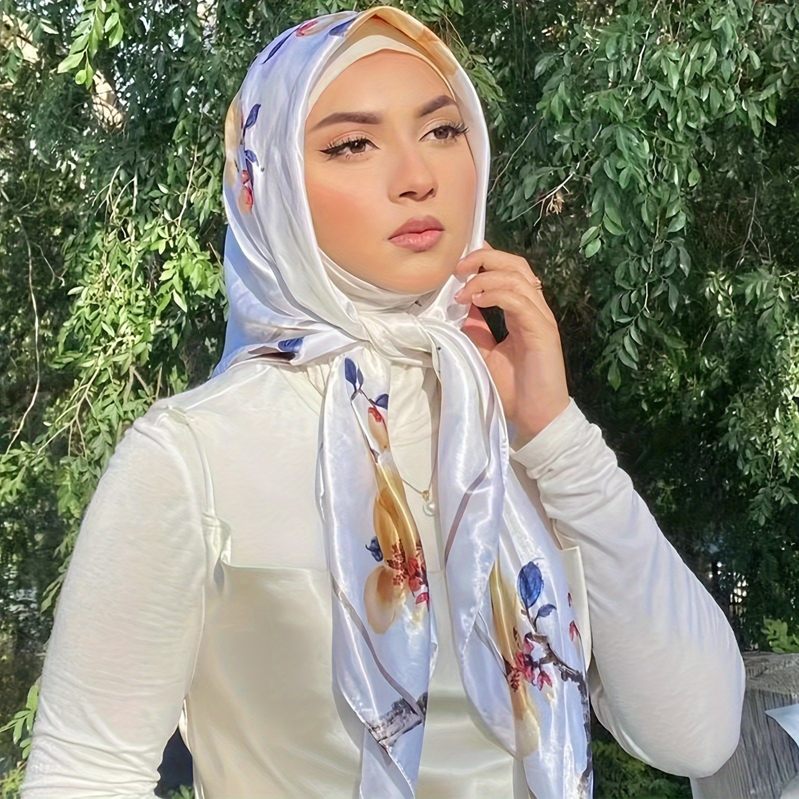 90x90cm Square Warm Shawl Headscarf Outdoor Neck Scarf for Women