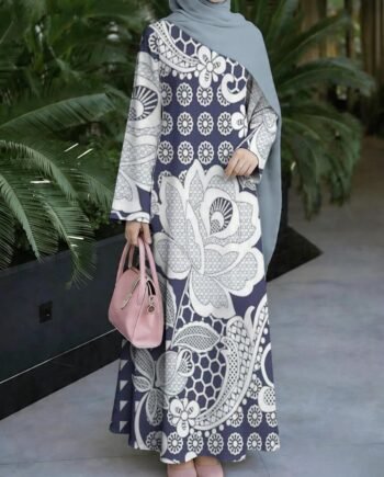 2026 Muslim Robe Style Long Dress Traditional Middle Eastern Muslimah Fashion