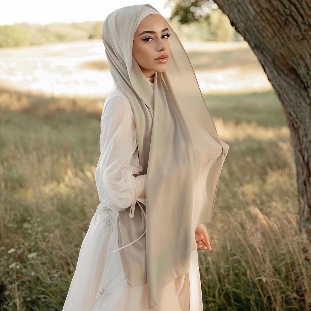Elegant Ramadan Hijab Headscarf Hat Breathable Elastic Muslim Headwear for Women