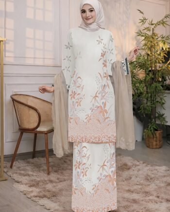 Modern Elegant Exclusive Raya Baju Kurung 2026 Batik Printed Ironless Moss Crepe Set