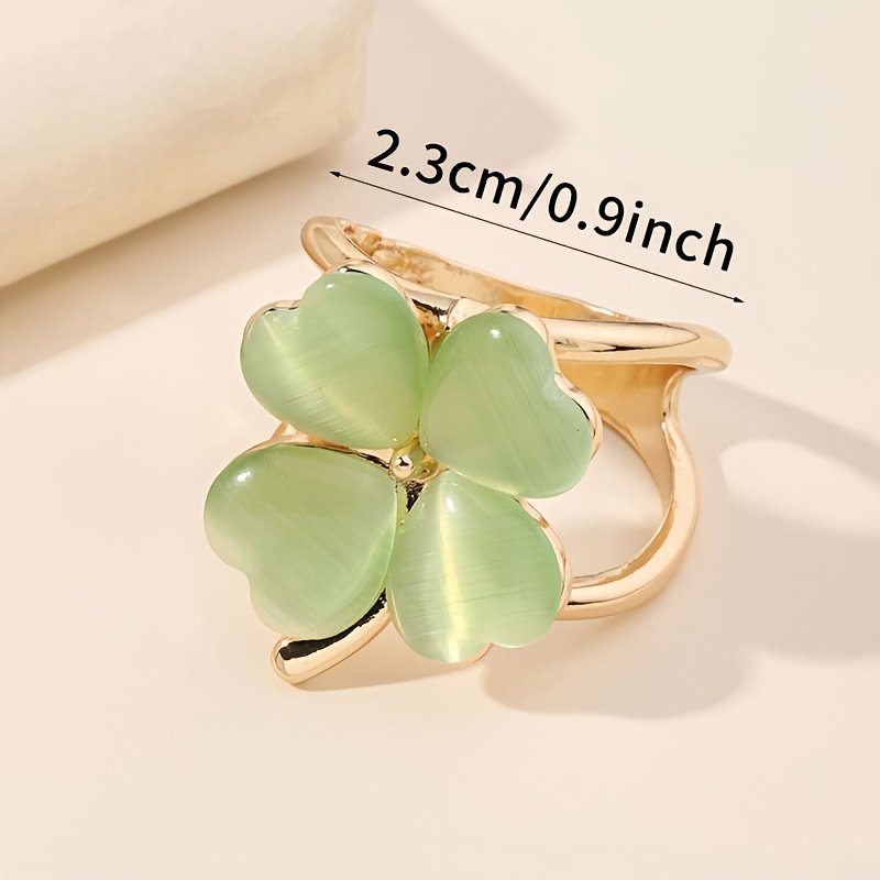 3PCS Minimalist Cat Eye Four-Leaf Clover Scarf Buckle Korean Style Hijab Accessories